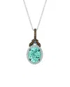 Le Vian 14k W/g Pend 0.21 Dia 2.00 Aq |h| In Multi