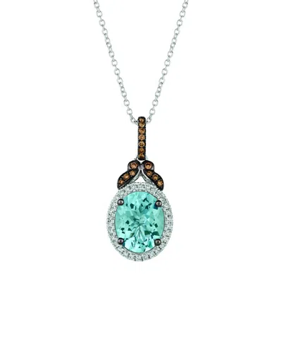 Le Vian 14k W/g Pend 0.21 Dia 2.00 Aq |h| In Multi