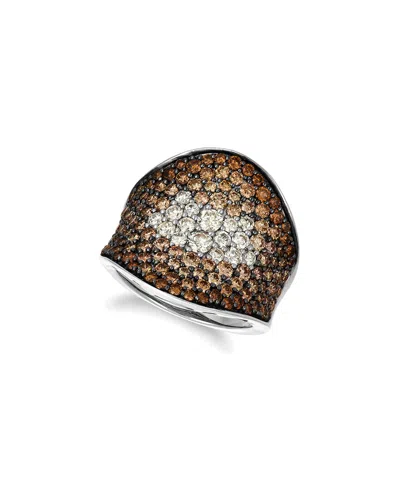 Le Vian 14k W/g Ring 3.14 Dia In Brown