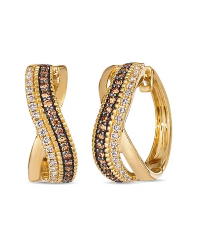Le Vian 14k Y/g Earr 0.58 Dia In Multi