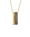 Le Vian Chocolate Diamond & Polished Double Curved Bar 20" Pendant Necklace (5/8 Ct. T.w.) In 14k Gold In Multi