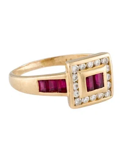 Pre-owned Le Vian 18k Ruby & Diamond Cocktial Ring In Multi
