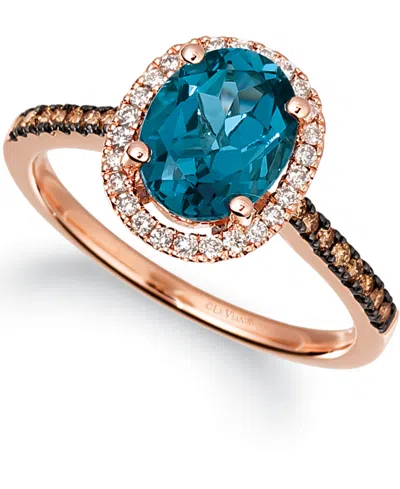 Le Vian Amethyst (1-3/8 Ct. T.w.) & Diamond (1/4 Ct. T.w) Ring In 14k Rose Gold (also In Citrine, Deep Sea B