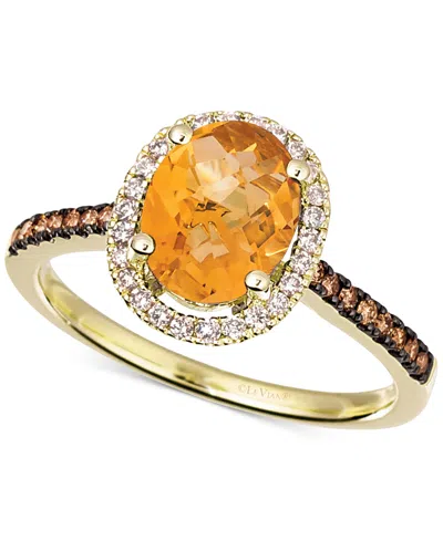 Le Vian Amethyst (1-3/8 Ct. T.w.) & Diamond (1/4 Ct. T.w) Ring In 14k Rose Gold (also In Citrine, Deep Sea B