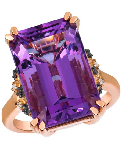 Le Vian Amethyst (14.60 Ct. T.w.) & Diamond (0.08 Ct. T.w.) Ring In 14k Strawberry Gold