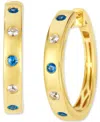 Le Vian Anywear Everywear Blueberry Sapphire (1/6 Ct. T.w.) & White Sapphire (1/10 Ct. T.w.) Hoop Earrings I In Gold