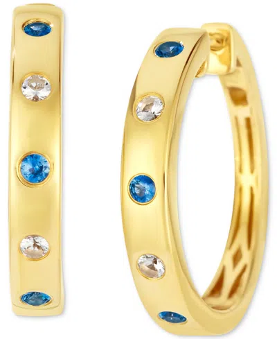 Le Vian Anywear Everywear Blueberry Sapphire (1/6 Ct. T.w.) & White Sapphire (1/10 Ct. T.w.) Hoop Earrings I In Gold