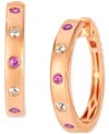 Le Vian Anywear Everywear Blueberry Sapphire (1/6 Ct. T.w.) & White Sapphire (1/10 Ct. T.w.) Hoop Earrings I In Gold