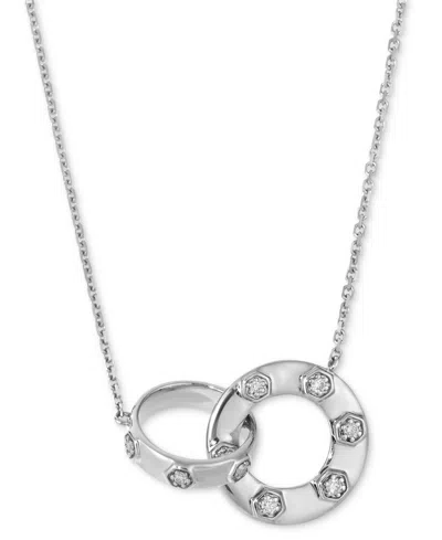 Le Vian Anywear Everywear Nude Diamond Interlocking Circle Adjustable 19" Pendant Necklace (1/10 Ct. T.w.) I In White Gold