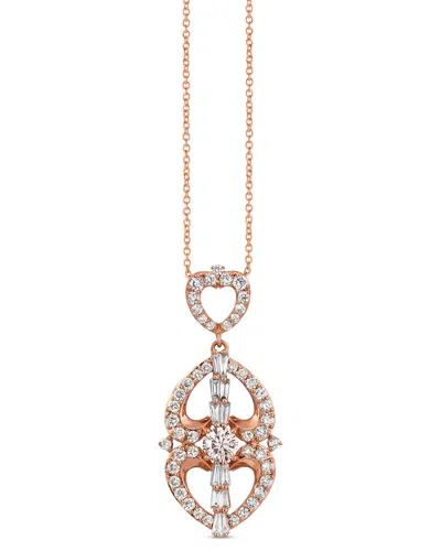 Le Vian ® Baguette 14k Rose Gold 1.05 Ct. Tw. Diamond Pendant In Pink