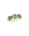 Le Vian ® Balance 14k 0.68 Ct. Tw. Diamond & Emerald Half-eternity Ring