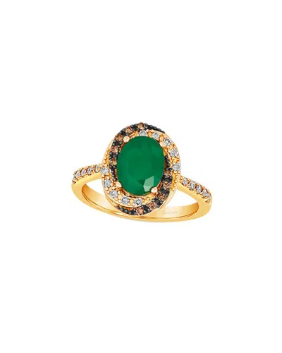 Le Vian Balance 14k 1.42 Ct. Tw. Diamond & Emerald Ring In Gold