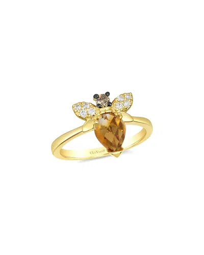 Le Vian ® Bee Positive 14k 1.07 Ct. Tw. Diamond & Citrine Ring In Gold