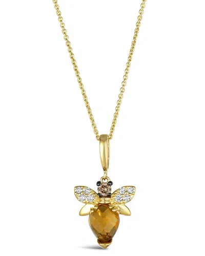 Le Vian ® Bee Positive 14k 1.08 Ct. Tw. Diamond & Citrine Pendant In Gold