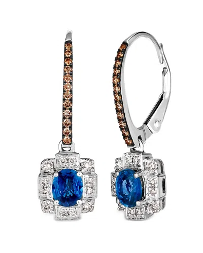 Le Vian ® Blueberry Sapphire™ 14k 1.10 Ct. Tw. Diamond & Sapphire Earrings In Silver