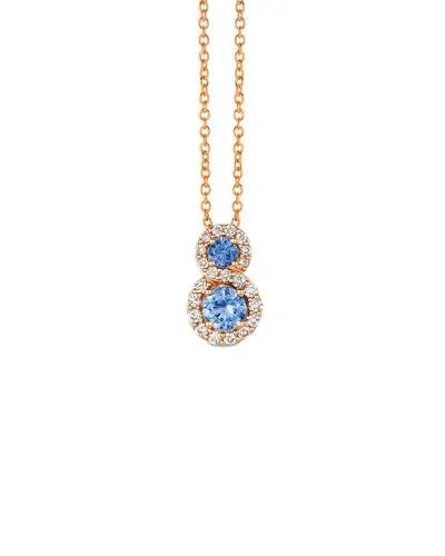 Le Vian ® Blueberry Sapphire™ 14k Rose Gold 0.63 Ct. Tw. Diamond & Sapphire Pendant