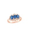 Le Vian ® Blueberry Sapphire™ 14k Rose Gold 1.36 Ct. Tw. Diamond & Sapphire Ring In Gold