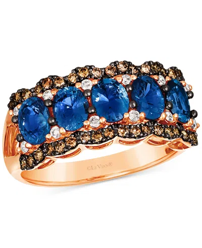 LE VIAN BLUEBERRY SAPPHIRE (2-1/3 CT. T.W.), CHOCOLATE DIAMOND (1/4 CT. T.W.) & NUDE DIAMOND (1/10 CT. T.W.)