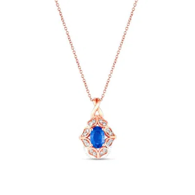 Le Vian Blueberry Sapphire Pendant Set In 14k Strawberry Gold