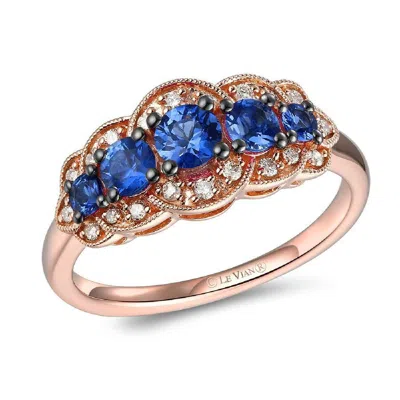 Le Vian Blueberry Sapphire Ring Set In 14k Strawberry Gold