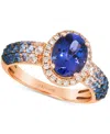 Le Vian Blueberry Tanzanite (1-5/8 Ct. T.w.), Denim Ombre (5/8 Ct. T.w.), White Sapphire (1/6 Ct. T.w.) & Nu In Multi