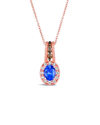 Le Vian ® Blueberry Tanzanite® 14k Rose Gold 0.91 Ct. Tw. Diamond & Tanzanite Drop Pendant In Neutral