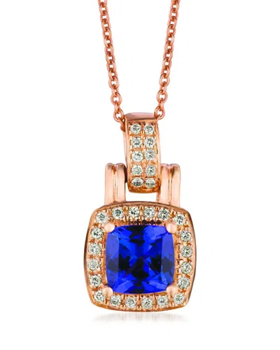 Le Vian Blueberry Tanzanite 14k Rose Gold 1.04 Ct. Tw. Diamond & Tanzanite Pendant Necklace
