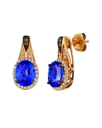 LE VIAN LE VIAN® BLUEBERRY TANZANITE® 14K ROSE GOLD 2.32 CT. TW. DIAMOND & TANZANITE DROP EARRINGS