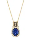 Le Vian Blueberry Tanzanite (2-1/2 Ct. T.w.) & Diamond (1/4 Ct. T.w.) 20" Adjustable Pendant Necklace In 14k In Yellow Gold