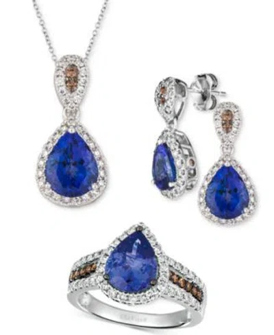 Le Vian Blueberry Tanzanite 2 Ct. T.w. Diamond 5 8 Ct. T.w. Jewelry Collection In 14k White Gold In Silver
