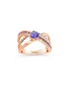 Le Vian ® Blueberry Tanzanite® Gladiator 14k Rose Gold 1.17 Ct. Tw. Diamond & Tanzanite Ring