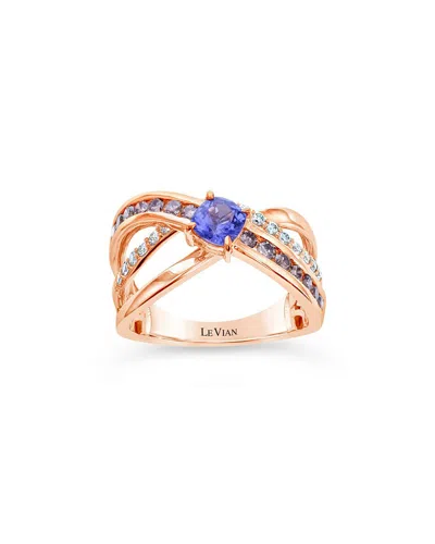 Le Vian ® Blueberry Tanzanite® Gladiator 14k Rose Gold 1.17 Ct. Tw. Diamond & Tanzanite Ring