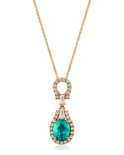 Le Vian ® Blueberry Zircon™ 14k Rose Gold 2.51 Ct. Tw. Diamond & Blue Zircon Pendant
