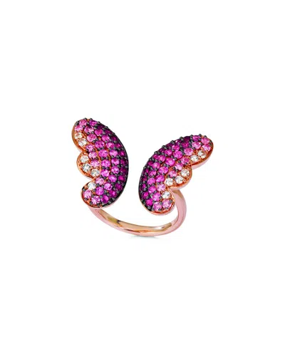 Le Vian ® Butterfly 14k Rose Gold 2.00 Ct. Tw. Sapphire Half-eternity Ring In Pink