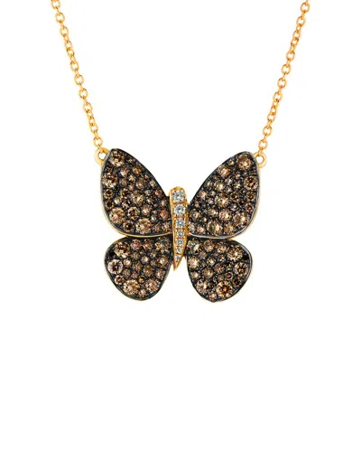 Le Vian ® Butterfly Away 14k Rose Gold 1.88 Ct. Tw. Diamond Butterfly Necklace