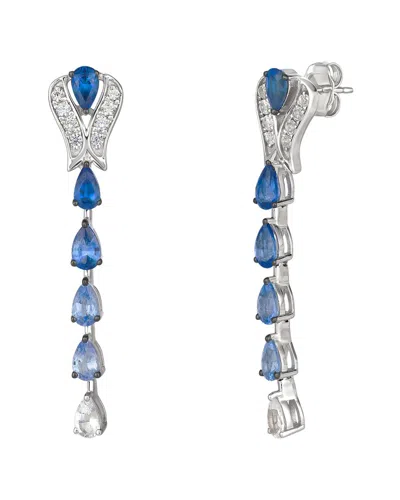 Le Vian ® Celestial 14k 3.09 Ct. Tw. Sapphire Ombre, White Sapphire Dangle  Earrings In Blue