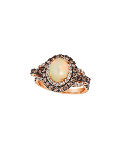 Le Vian Center Stone 14k 1.02 Ct. Tw. Diamond & Opal Ring In Gold