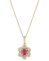 Le Vian ® 14k Rose Gold 0.44 Ct. Tw. Diamond & Ruby Pendant