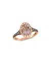 Le Vian ® Checkerboard Semiprecious 14k Rose Gold 1.75 Ct. Tw. Diamond & Morganite Ring