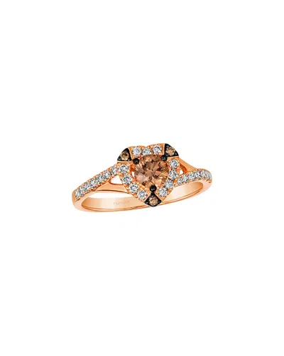 Le Vian ® Chocolate 14k Rose Gold 0.81 Ct. Tw. Diamond Cocktail Ring In Multi