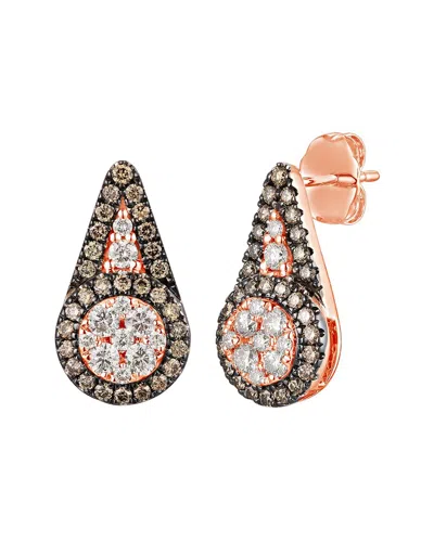Le Vian ® Chocolate 14k Rose Gold 0.94 Ct. Tw. Diamond Drop Earrings In Multi