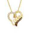 Le Vian ® Chocolate And Honey 14k 0.31 Ct. Tw. Diamond Heart Pendant In Gold