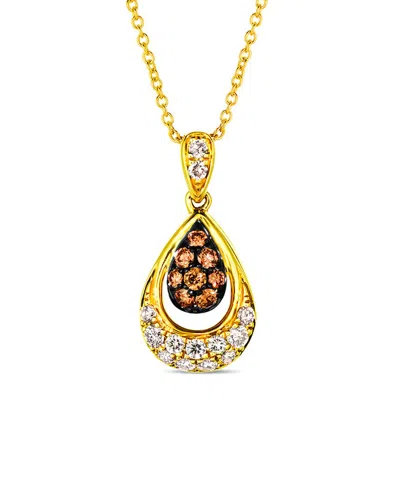LE VIAN LE VIAN® CHOCOLATE AND HONEY 14K 0.41 CT. TW. DIAMOND PENDANT