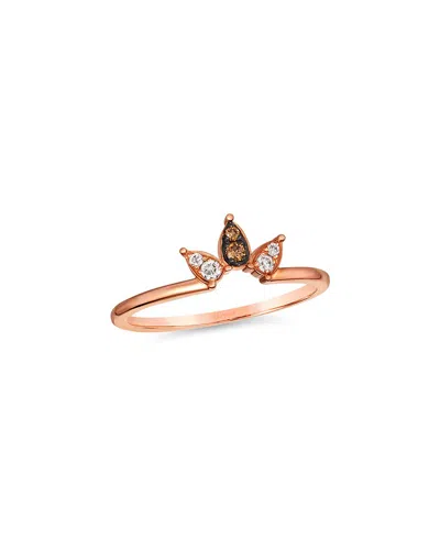 LE VIAN LE VIAN® CHOCOLATE AND STRAWBERRY 14K ROSE GOLD 0.08 CT. TW. DIAMOND RING