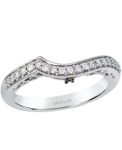 Le Vian Chocolate & Vanilla Diamond Bridal Ring (0.20 Ct. T.w.) In 14k Vanilla Gold In Metallic