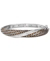 Le Vian Chocolate & Vanilla Diamond Swirl Bangle Bracelet (5-1/3 Ct. T.w.) In 14k White Gold In No Color