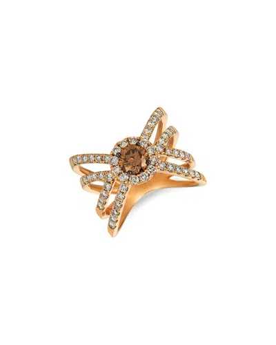 LE VIAN LE VIAN® CHOCOLATE CENTER GLADIATOR 14K ROSE GOLD 1.82 CT. TW. DIAMOND RING