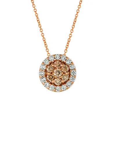 Le Vian ® Chocolate Cluster 14k Rose Gold 0.65 Ct. Tw. Diamond Drop Pendant