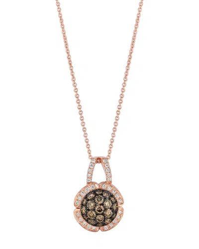 LE VIAN LE VIAN® CHOCOLATE CLUSTER 14K ROSE GOLD 0.84 CT. TW. DIAMOND PENDANT