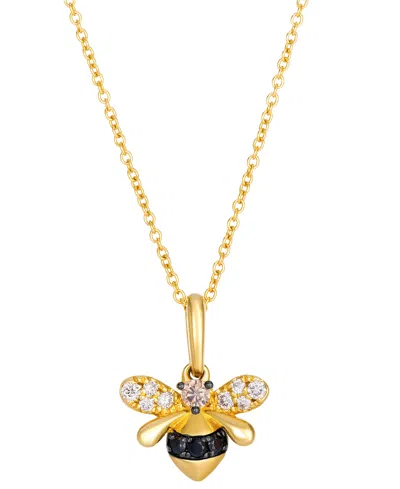 Le Vian Chocolate Diamond (0.05 Ct. T.w.), Nude Diamond (0.10 Ct. T.w.) & Blackberry Diamond (0.05 Ct. T.w.) In Gold